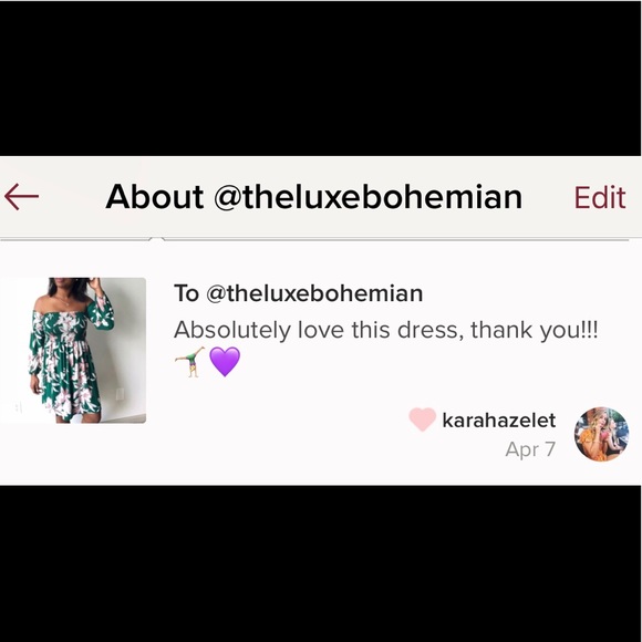 Green Floral Tropical Off Shoulder Smocked Dress - Picture 3 of 3